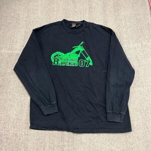 Vintage Street Rally Riders Shirt Mens XXL Black 2000s Motorcycle Choppers